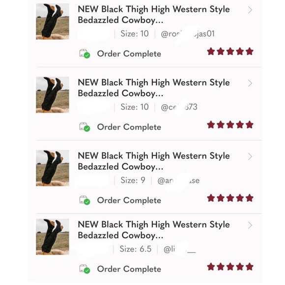 NEW Black Thigh High Western Style Bedazzled Cowboy
Boots - Picture 11 of 13